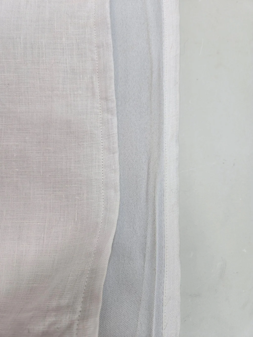 QUINCE Set Of 2 48x96 European Linen True Blackout Curtains White 9627